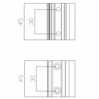 cerniera NICE ad aggancio rapido disegno tecnico